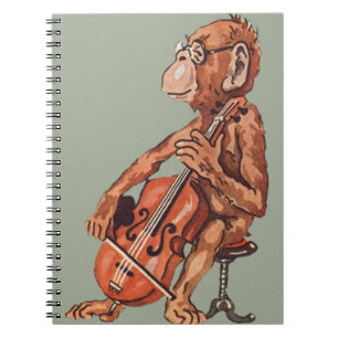 CARNET MUSIQUE VINTAGE DE SINGE