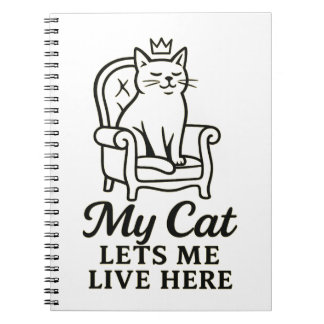 Carnet My Cat Me Permet De Vivre Ici - Drôle Art Amoureux