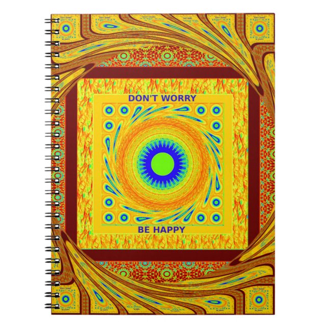 Carnet Mystic African Eye Wall Art : A Cyan Regard (Devant)
