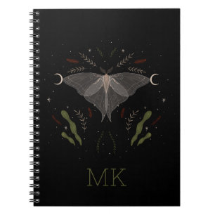 Carnet mystique de papillon d'or
