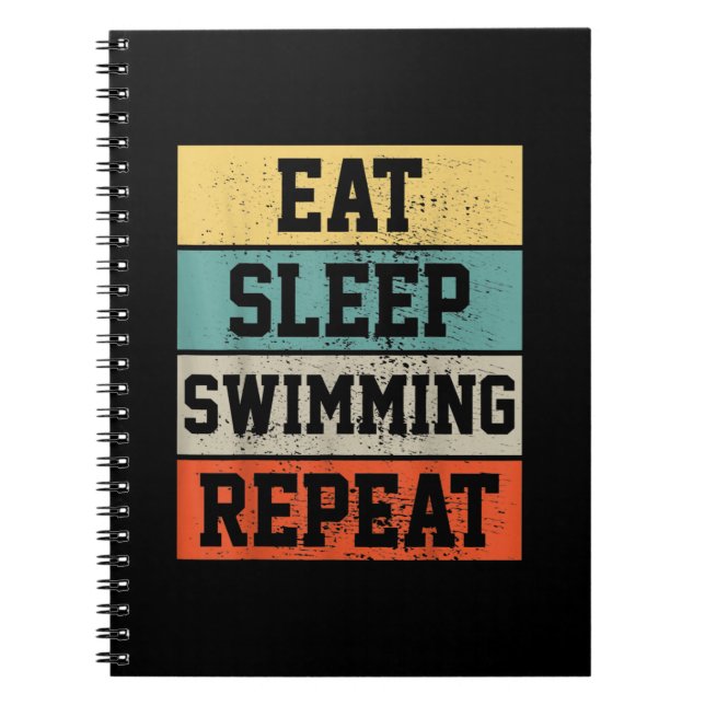 Carnet nager nager nager Cadeau de natation (Devant)