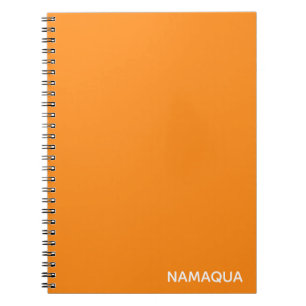 Carnet Namaqua orange nom de la couleur