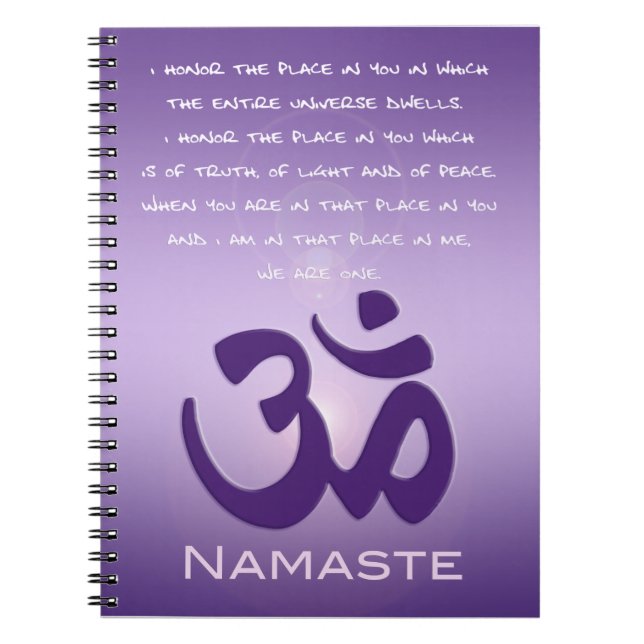 Carnet Namaste avec symbole Om (Devant)