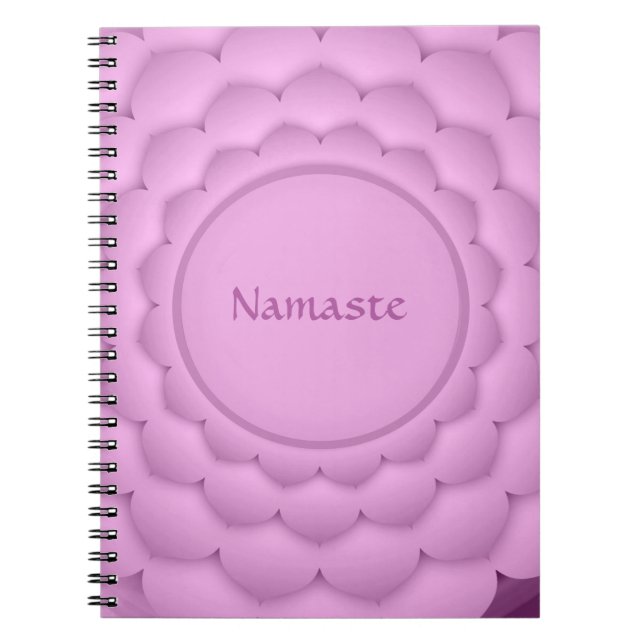 Carnet Namaste Citation Violet Couronne Chakra Chi Spirit (Devant)