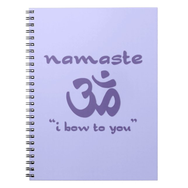 Carnet Namaste - Je vous salue (en violet) (Devant)