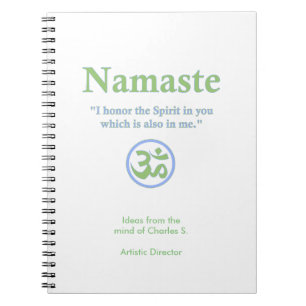 Carnet Namaste signification avec Om Symbole