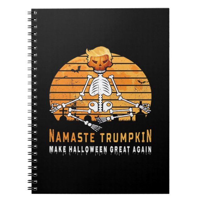Carnet Namaste Trumpkin rend Halloween grand à nouveau Mé (Devant)