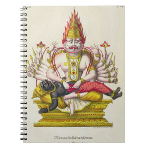 Carnet Narasimha, gravé par de Marlet (litho de couleur)