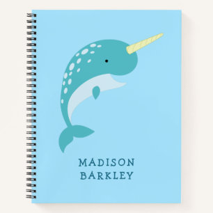 Carnet Narwhal Kid's mignonne Whale