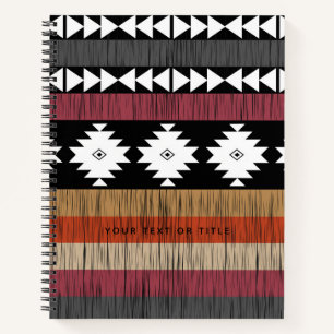 Carnet Native Ethnic Colorful Lines Motif