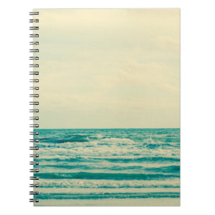 Carnet Natural tropical sea and beach with windy wave in 