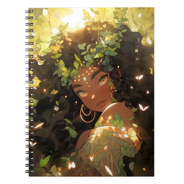 Carnet Nature Déesse Imaginaire afro-américain Art (Devant)