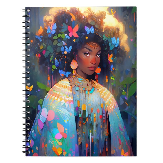 Carnet Nature Déesse Imaginaire afro-américain Art (Devant)