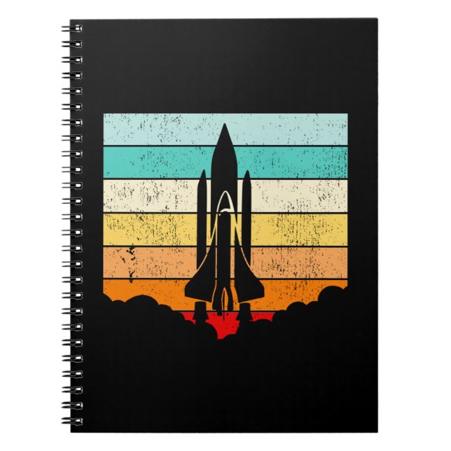 Carnet Navire spatial vintage /Espace/Espace (Devant)