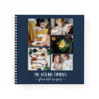 Navy Blue Photo Collage Recettes de la famille