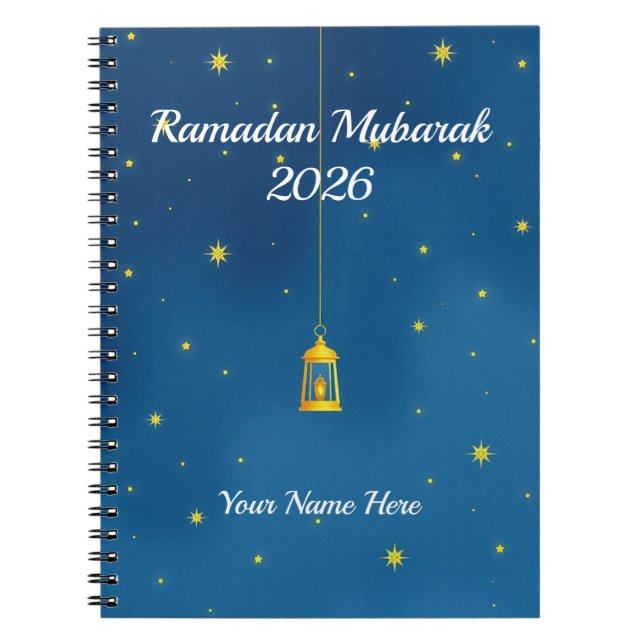 Carnet Navy Gold Celestial Ramadan (Devant)