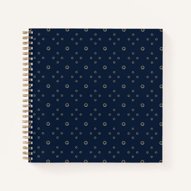 Carnet Navy | Golden Zinnia Sun (Devant)
