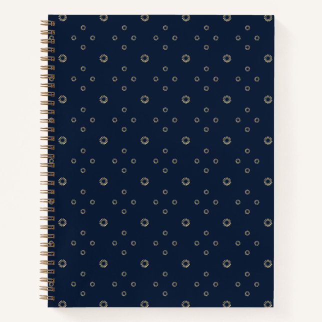 Carnet Navy | Golden Zinnia Sun (Devant)
