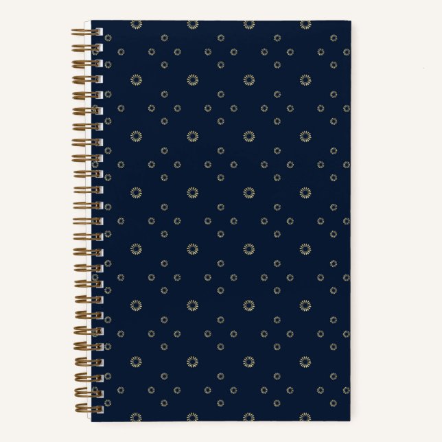 Carnet Navy | Golden Zinnia Sun (Recto)