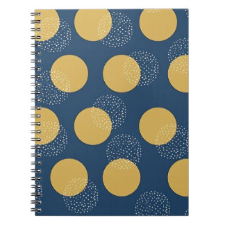 Carnet Navy moderne et pois dorés