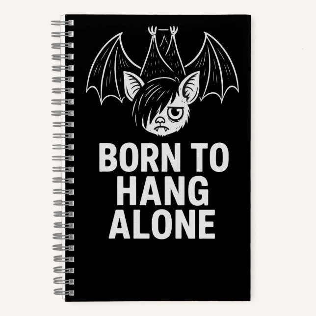 Carnet Né à Hang Alone - Emo Bat | Antisocial (Recto)