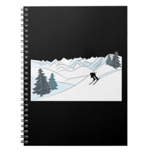Carnet Né à Ski - Ski Resort Scene Sports d'hiver