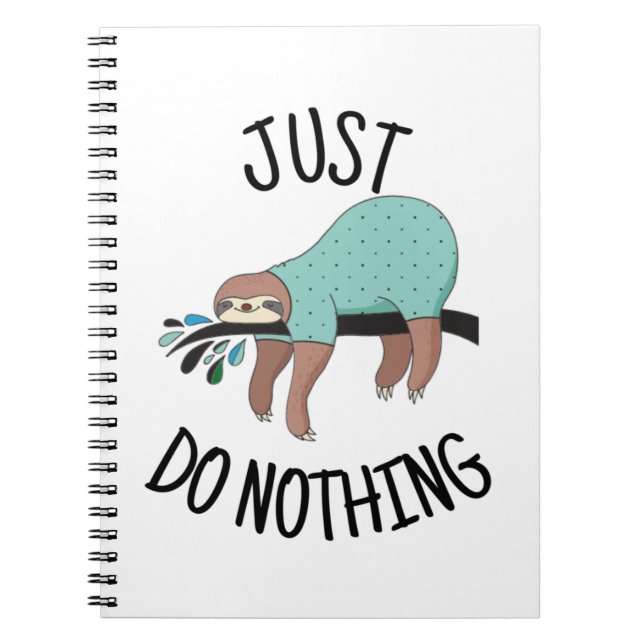 Carnet Ne Fais Rien De Sloth (Devant)