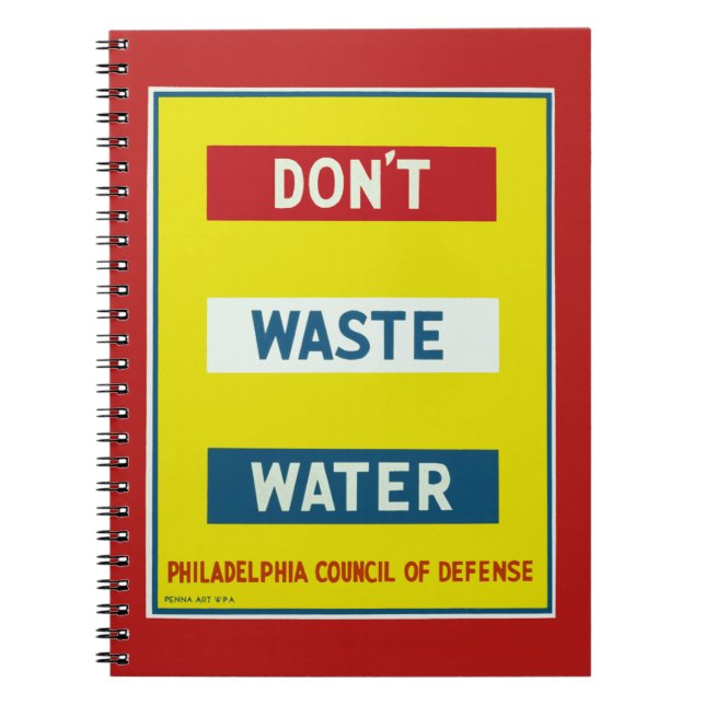Carnet Ne gaspillez pas l'eau (Devant)