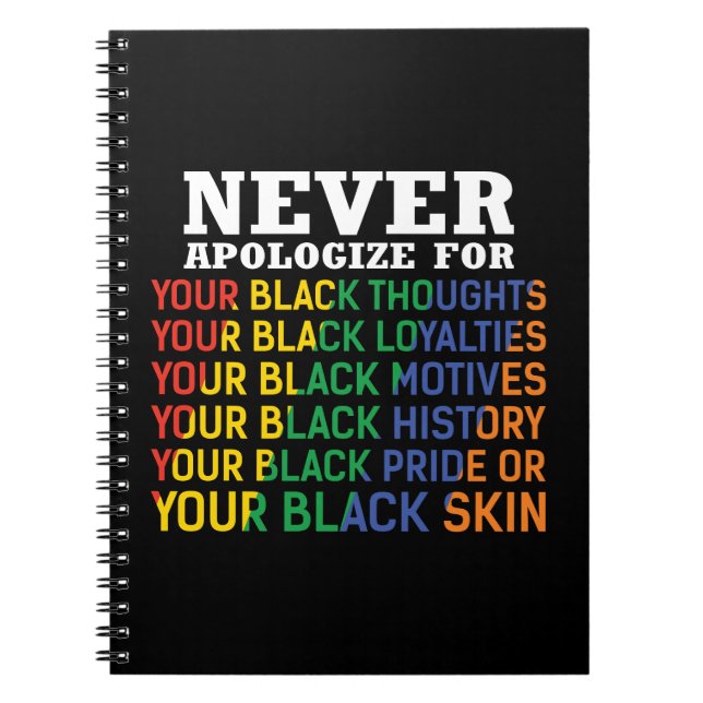 Carnet Ne jamais s'excuser | 11 juin | Black Pride (Devant)