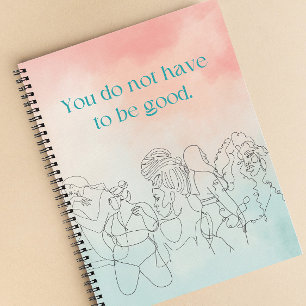 Carnet Ne Pas Devoir Être Bonne Pêche & Pastel Blue Noteb