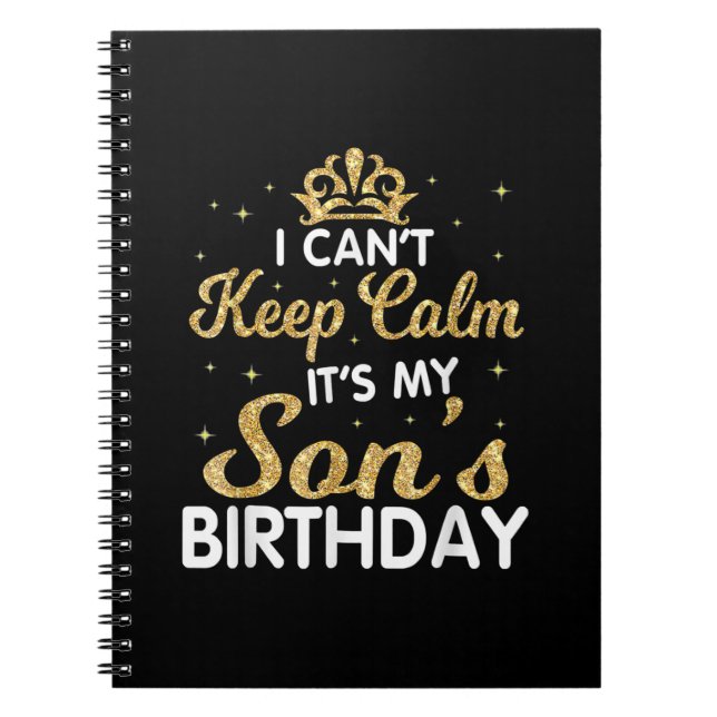 Carnet Ne Peux Pas Garder Le Calme Son Mon Fils Anniversa (Devant)
