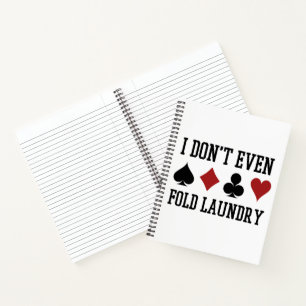 Carnet Ne Plier même pas Lave-linge Funny Cartes Poker Jo