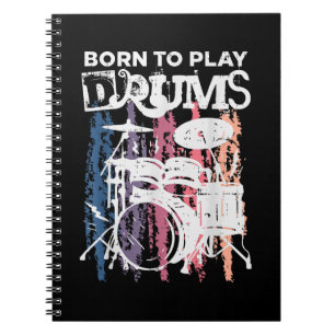 Carnet Né Pour Jouer Drumming Rock Music Band Drumme