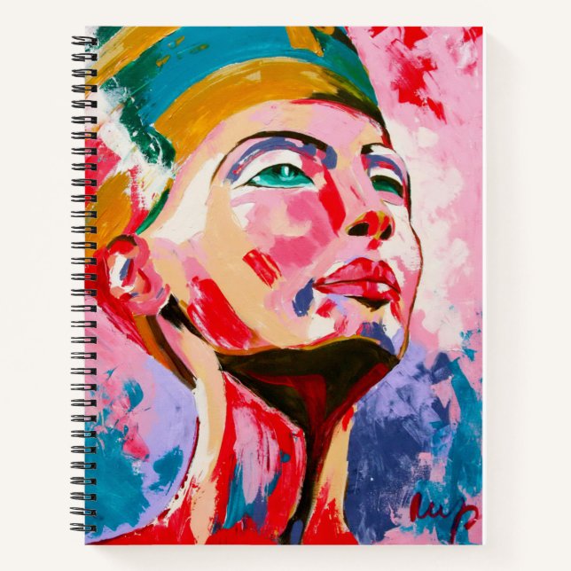 Carnet Néfertiti coloré (Devant)