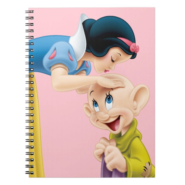Carnet Neige blanc baiser Dopey sur la tête (Devant)