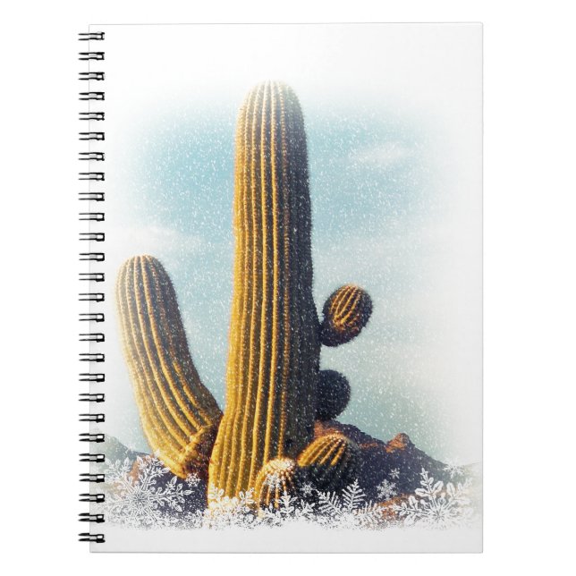Carnet Neige tombant sur le Saguaro (Devant)