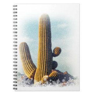 Carnet Neige tombant sur Saguaro