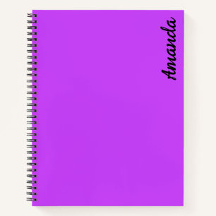 Carnet néon clair solide fluorescent violet