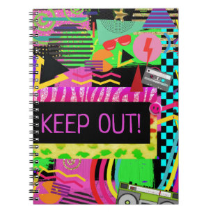 Carnet Neon Fun Bright Bold Colorful Funky 80's Rad Fresh