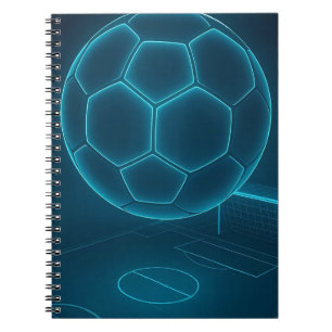 Carnet Neon Futuristic Soccer Field Art