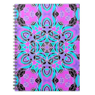 Carnet Neon kaleidoscope, mandala