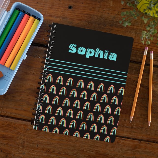 Carnet Neon Rainbow Monogramme noir (Créateur téléchargé)