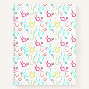Carnet Neon Stethoscope Motif
