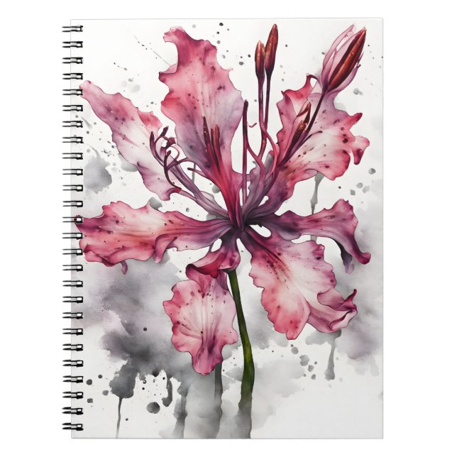 Carnet Nerine - Watercolor flowers (Devant)