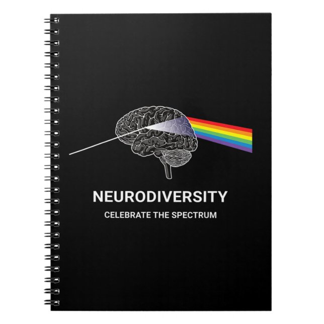 Carnet Neurodiversité spectre autiste DMPS TDAH arc-en-ci (Devant)