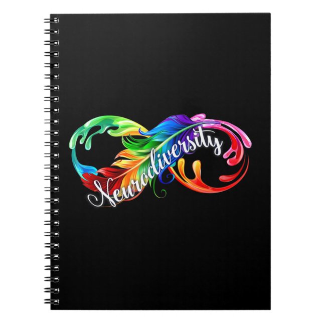 Carnet Neurodiversity Is Beautiful Rainbow est un grand c (Devant)