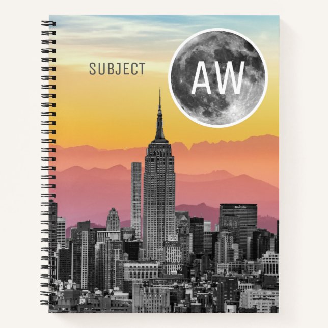 Carnet New York Dream Monogrammed Moon (Devant)