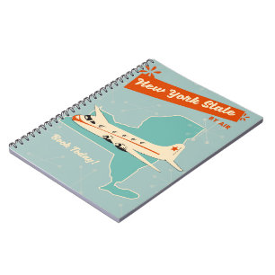 Carnet New York State retro poster.