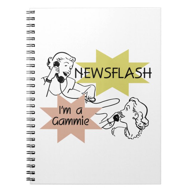 Carnet Newsflash Je suis un cadeau Gammie (Devant)