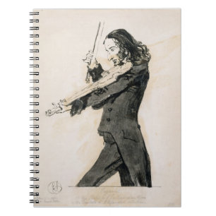 Carnet Niccolo Paganini (1782-1840) jouant le violon, 1